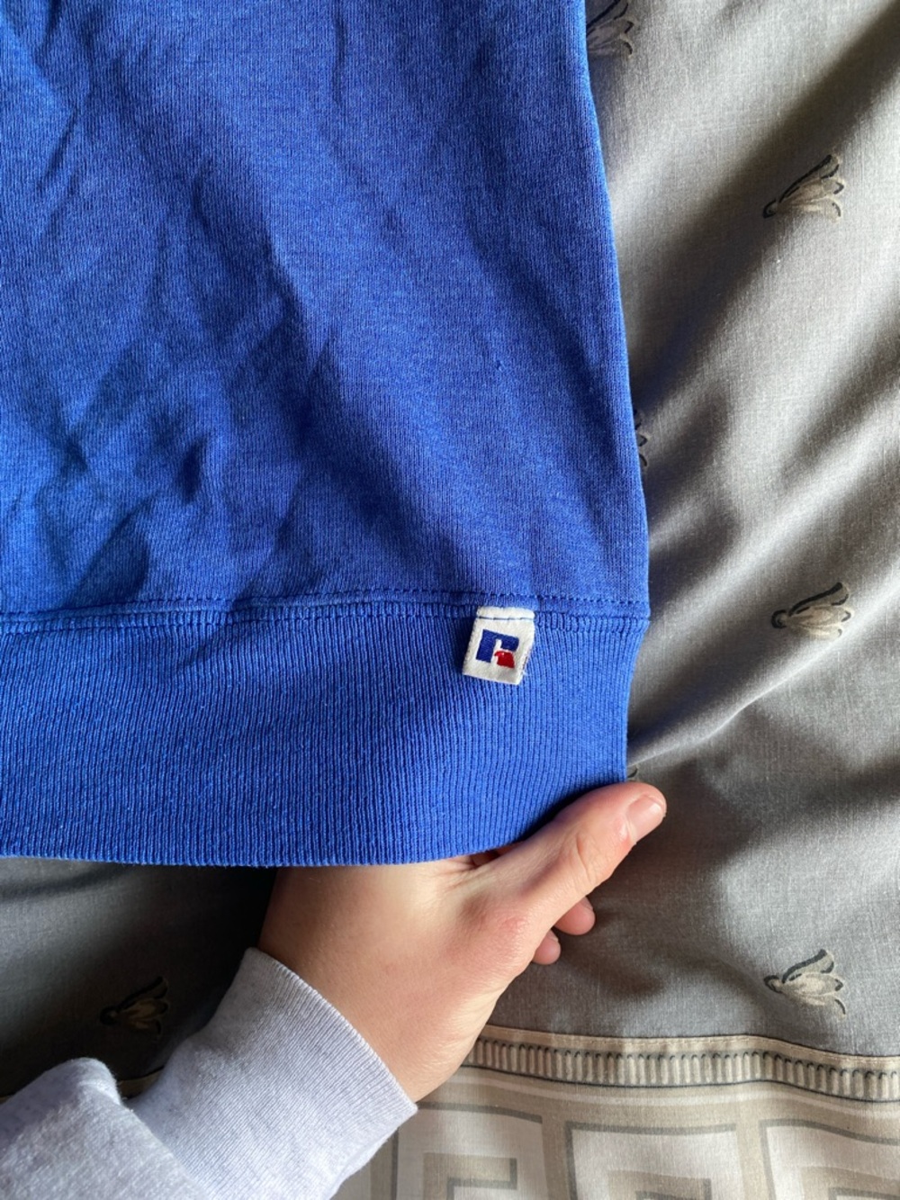 80s blue pullover - Picture 2 of 3
